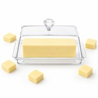 Porta Mantequilla Acrílico Con Tapa Y Perilla