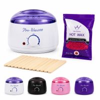 Kit Depilatorio Profesional Olla Calentadora 100 g Cera Granulada y 12 Paletas