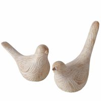 Adorno Pajaro Beige 13 Cm