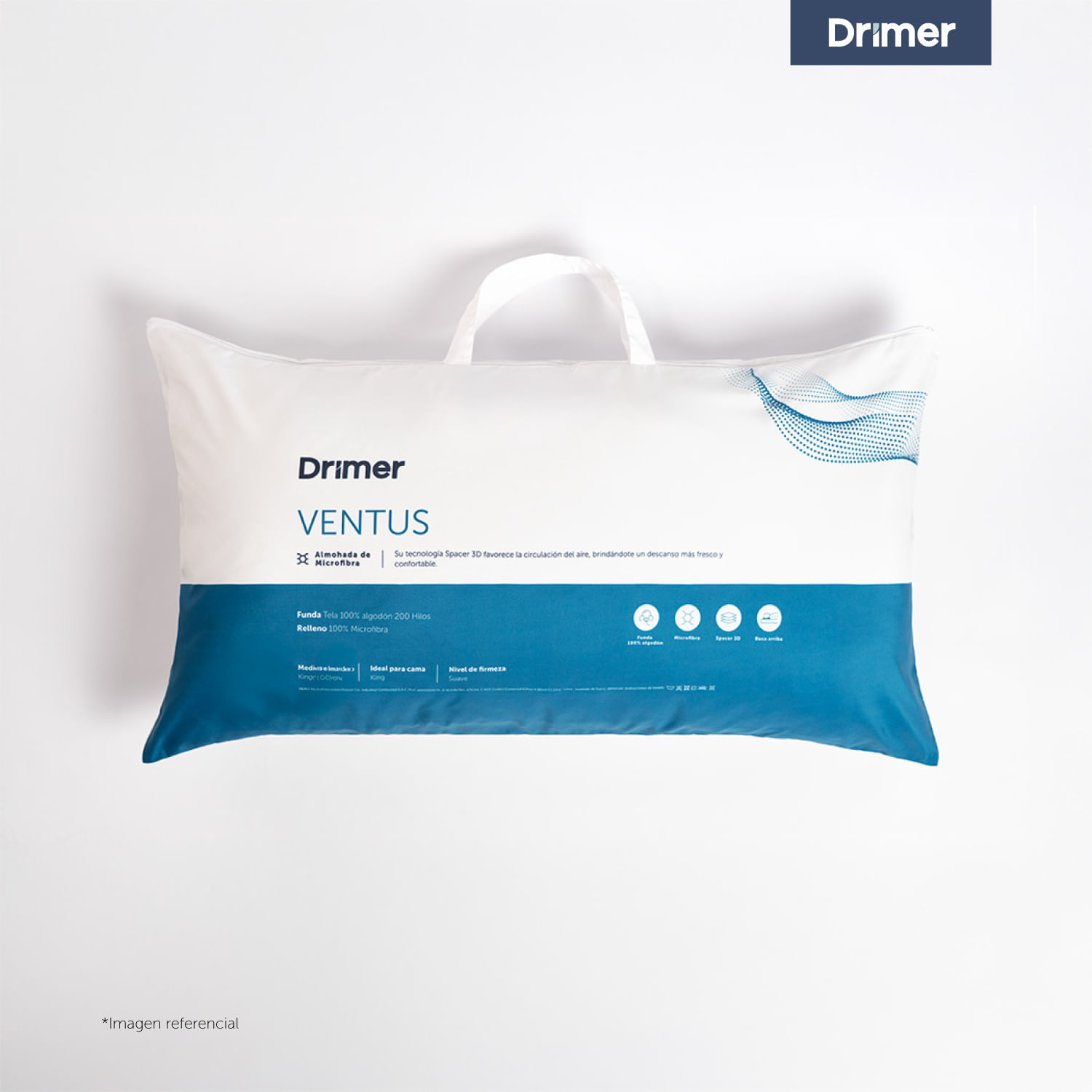 Almohada Ventus King 90 x 50 Cm