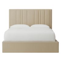 Cama Tapizada Líneas LeMueble Queen Beige