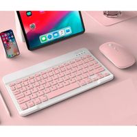 TECLADO  MOUSE   SUPER DELGADO ROSADO  INALAMBRICOS
