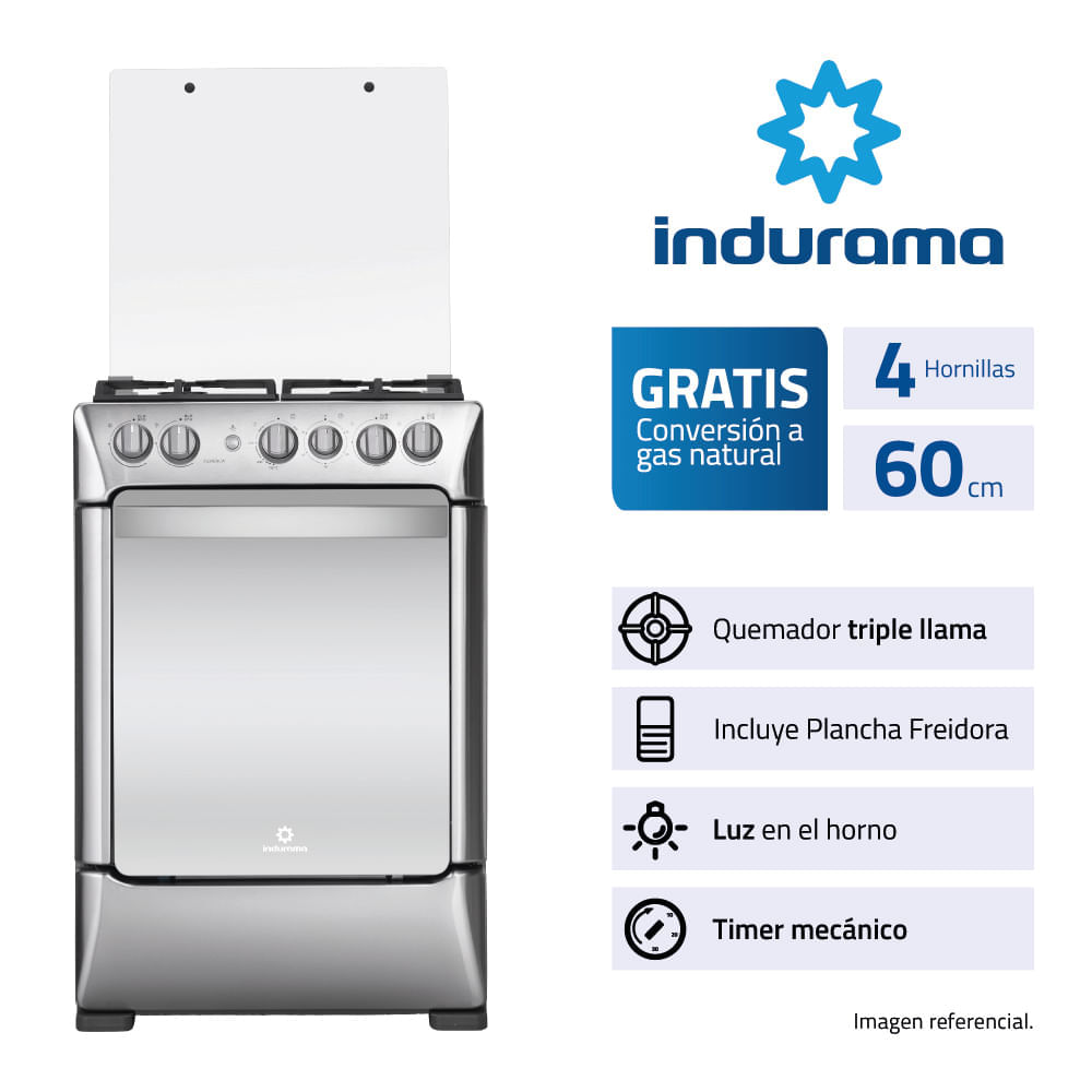 Cocina Indurama Florencia Croma 4 Quemadores