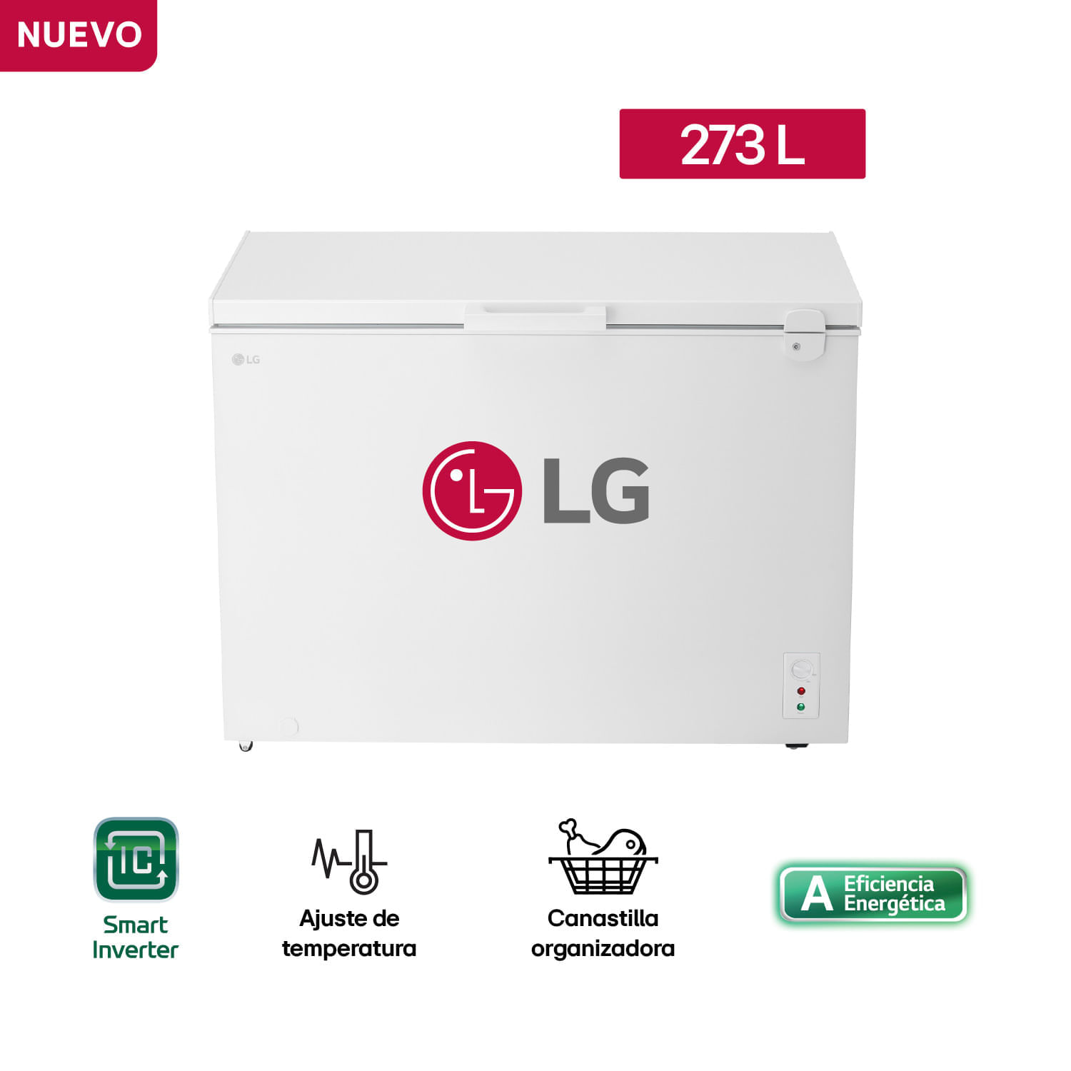 Congeladora LG 273L GC30BGW Blanco