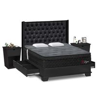 Dormitorio Dijoncon 4 Cajones King Laqueado + Velador Bari