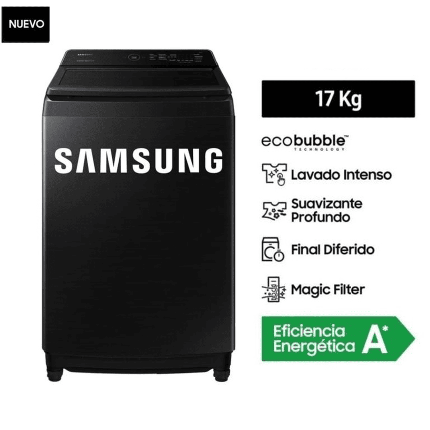 LAVADORA SAMSUNG WA17CG6441BVPE 17KG