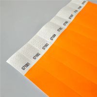 Brazaletes Tyvek Naranja Neón 3/4"" x1000 Unidades Control de Acceso Eventos  Flink