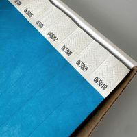 Brazaletes Tyvek Azul Neón 3/4"" x1000 Unidades Control de Acceso Eventos  Flink