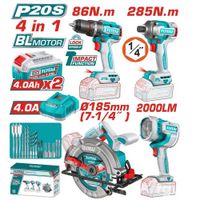 COMBO INALÁMBRICO 4 EN 1 BRUSHLESS TOTAL (TOSLI251082)