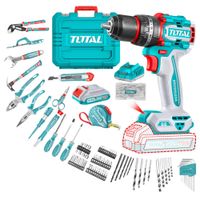 Taladro Percutor 66nm 20v + 166 herramientas Total THKTHP41667