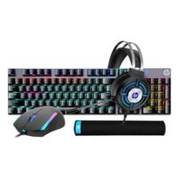 Combo Gamer HP GM3000 4 en 1 -  Teclado Mecánico - Mouse - Audífonos - Mousepad