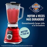 Licuadora Oster 3 Velocidades 1.25L Roja