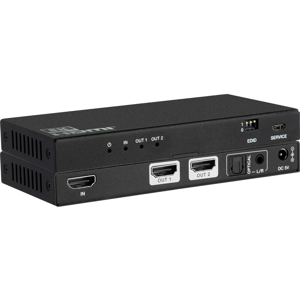 KanexPro Splitter HDMI 1x2 8K con Audio, Soporta 8K60/4K120, HDCP 2.3, Extracción de Audi