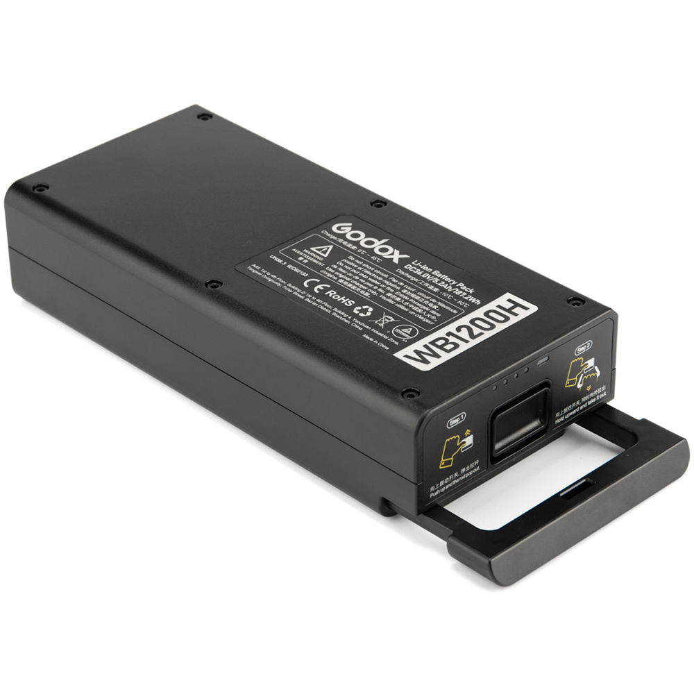 Godox Batería de Alta Capacidad para AD1200 Pro 36V 5200mAh con Indicador LED