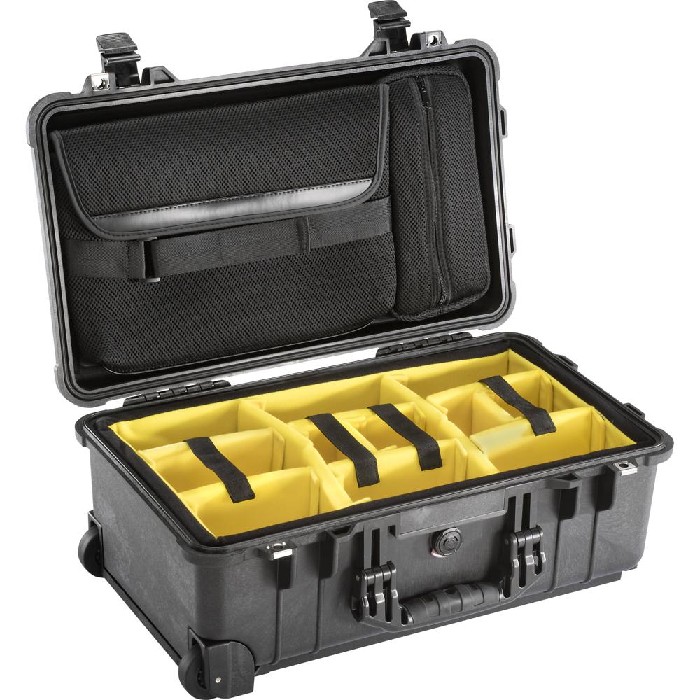 Pelican Estuche 1510SC con Organizador de Tapa y Juego de Divisores Amarillos - Resistente