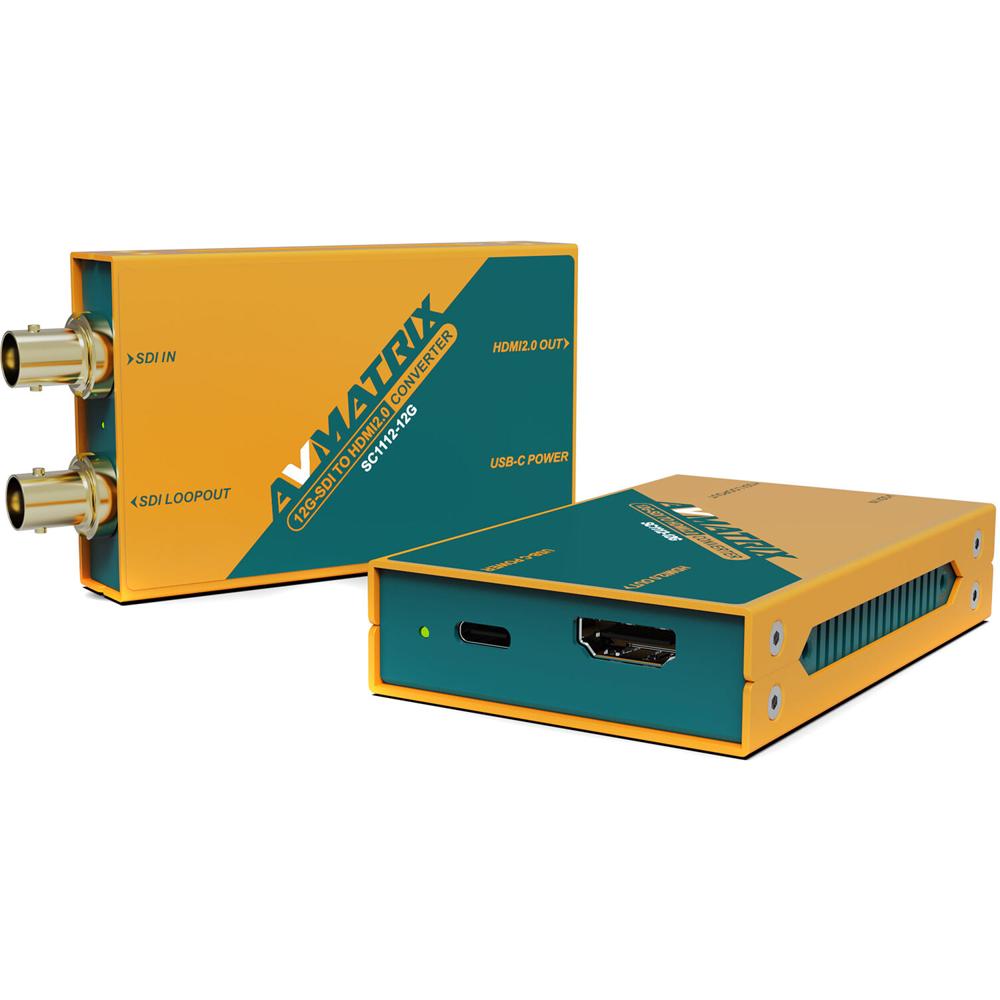 AVMATRIX Convertidor de Señal 12G-SDI a HDMI 2.0 SC1112-12G, Soporta Resoluciones DCI/UHD