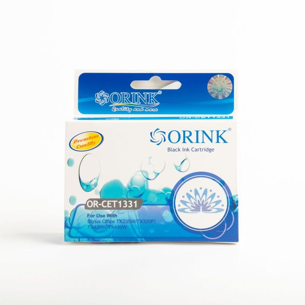 Combo Papel foto y Cartucho Compatible Orink T 133 Negro y colores de 12 ml