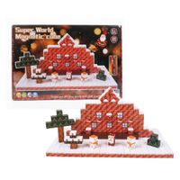 Juguete Bloques Magnetico  Cabaña Navideño de 128 Pcs