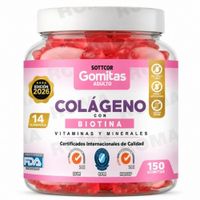 GOMITAS COLÁGENO CON BIOTINA PARA ADULTOS 150 GOMITAS SOTTCOR LABS