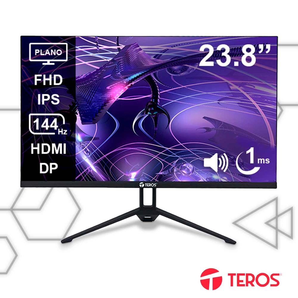 Título Monitor Gaming Plano Teros TE-2417S 23.8 IPS Full HD 144Hz HDMI DP