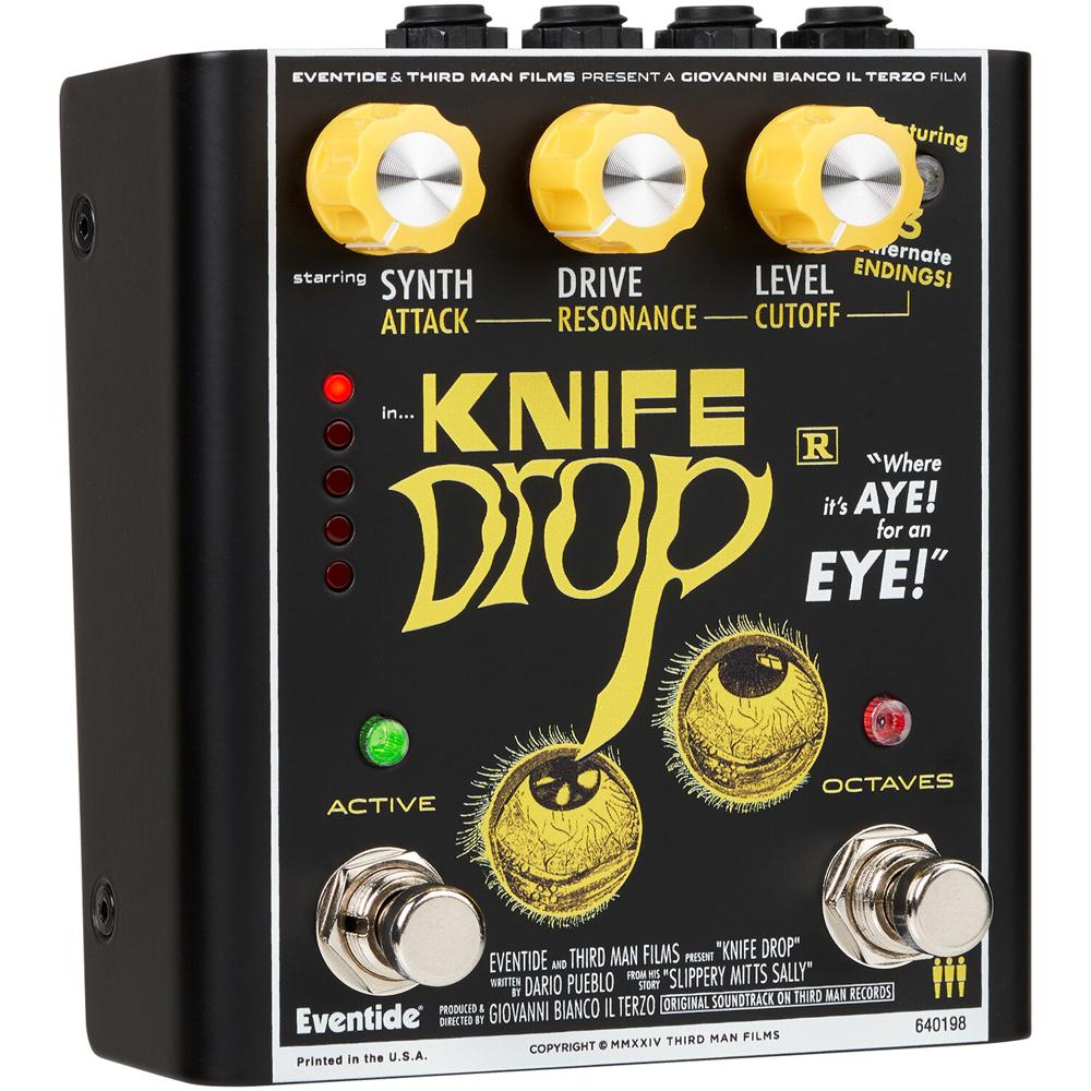 Eventide Knife Drop Fuzz Octave Pedal con Sintetizador Monofónico, 5 Modos de Preset, Con