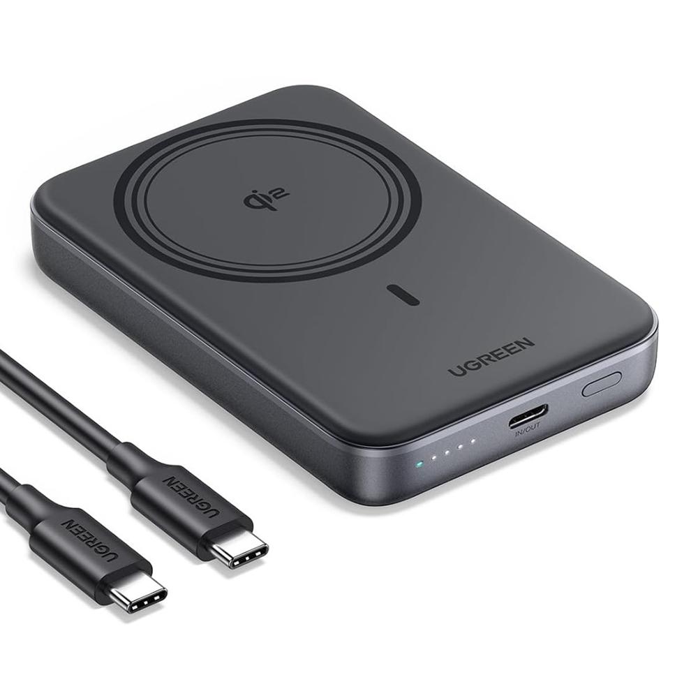 Power Bank Ugreen Wireless 15W Qi2 10000mha Magsafe PD30W PB761 - GREY