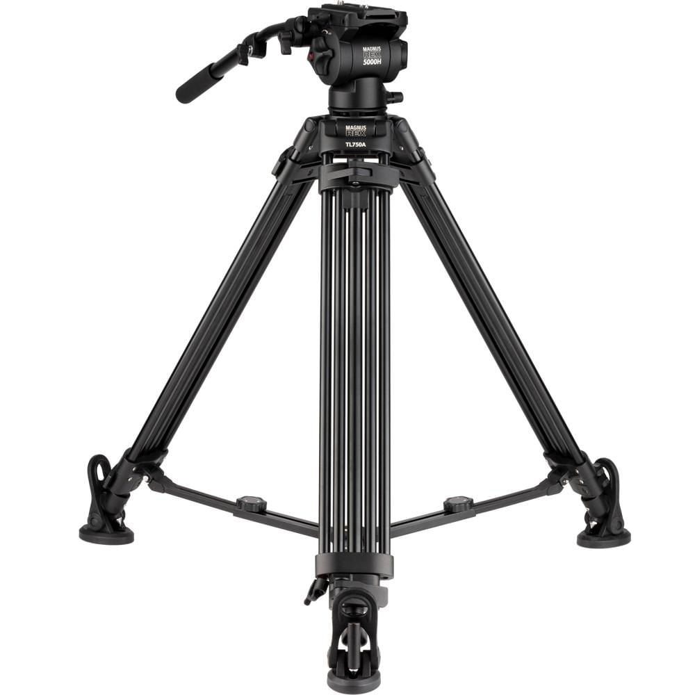 Magnus REX VT-5000 Trípode de Video de 2 Etapas con Cabezal Fluido - Soporta hasta 17 lb,