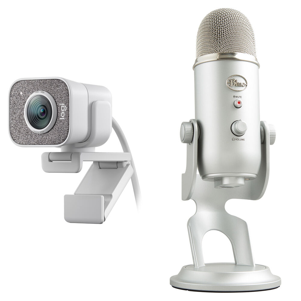 Logitech StreamCam Full HD Webcam y Micrófono USB Blue Yeti - 1080p a 60 fps, Modos Solo,