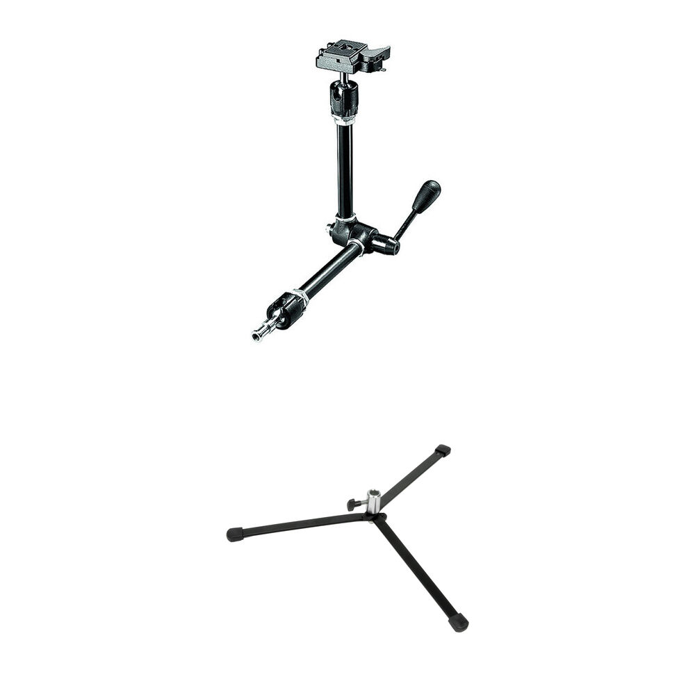 Manfrotto Magic Arm 143RC con Base de Soporte para Luz de Fondo - Longitud Extendida 19.3""