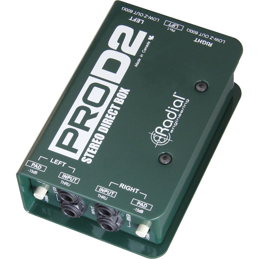 Radial Engineering ProD2 Direct Box 2-Channel Pasivo con Transformadores Personalizados y
