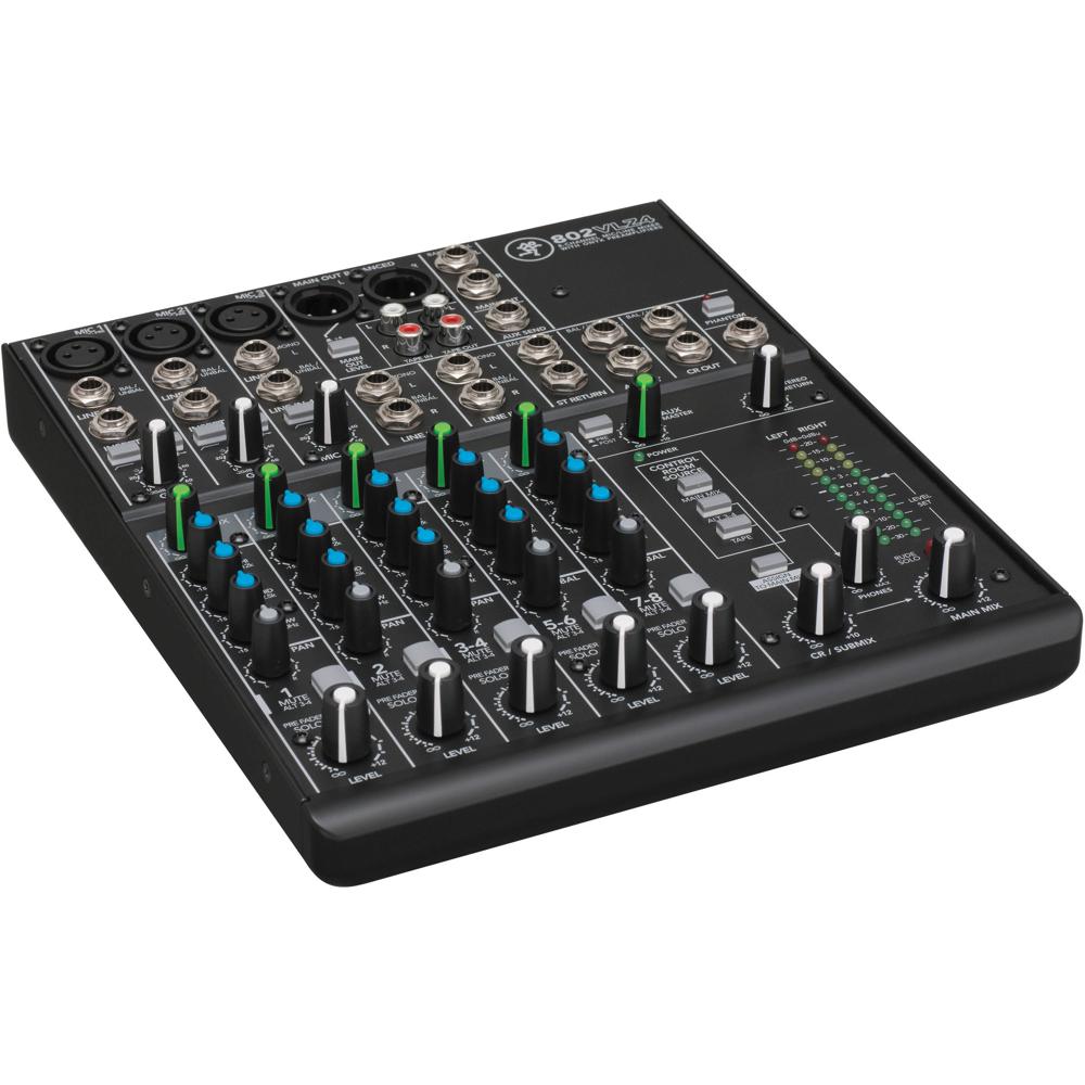 Mackie Mezclador Ultra-Compacto 802VLZ4 de 8 Canales con 3 Preamplificadores Onyx y Phanto