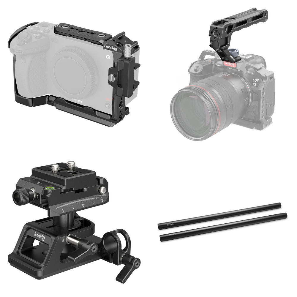 SmallRig Cage Kit 4183B para Sony FX30/FX3 con Mango Superior, Placa de Montaje Ajustable