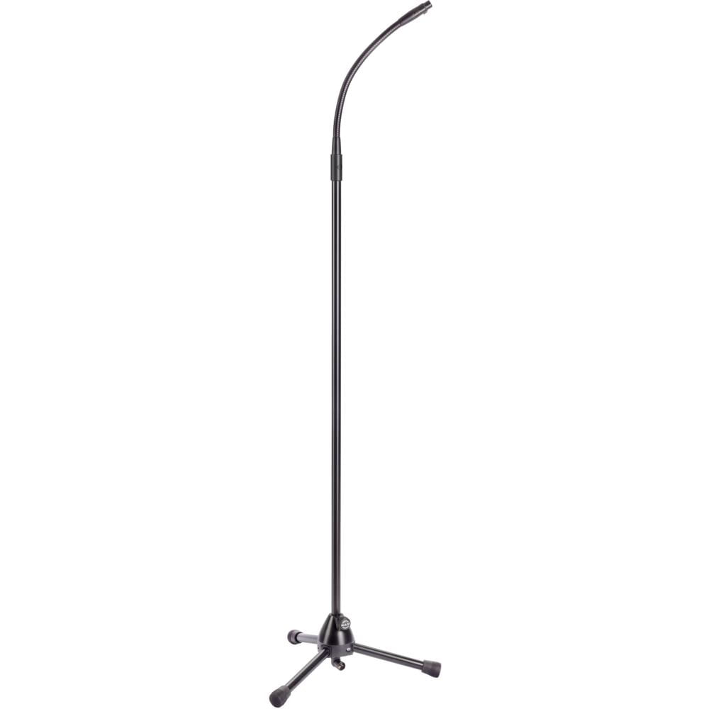K&M Soporte de Micrófono 27500 con Gooseneck y Brazo Telescópico, Altura Ajustable de 34