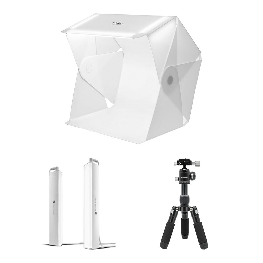 ORANGEMONKIE Foldio3 Mini Studio Kit 25"" con Tripod y Luces Magnéticas