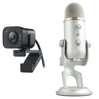 Logitech StreamCam Webcam Full HD 1080p 60 fps con Micrófono USB Blue Yeti