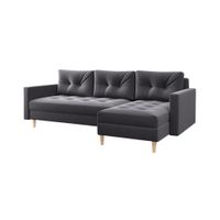 Sofá Seccional Chestter Premium - 2 piezas color Gris Oscuro