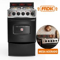 Cocina Fadic con respaldar y Horno 20 Sami 4H -Negro