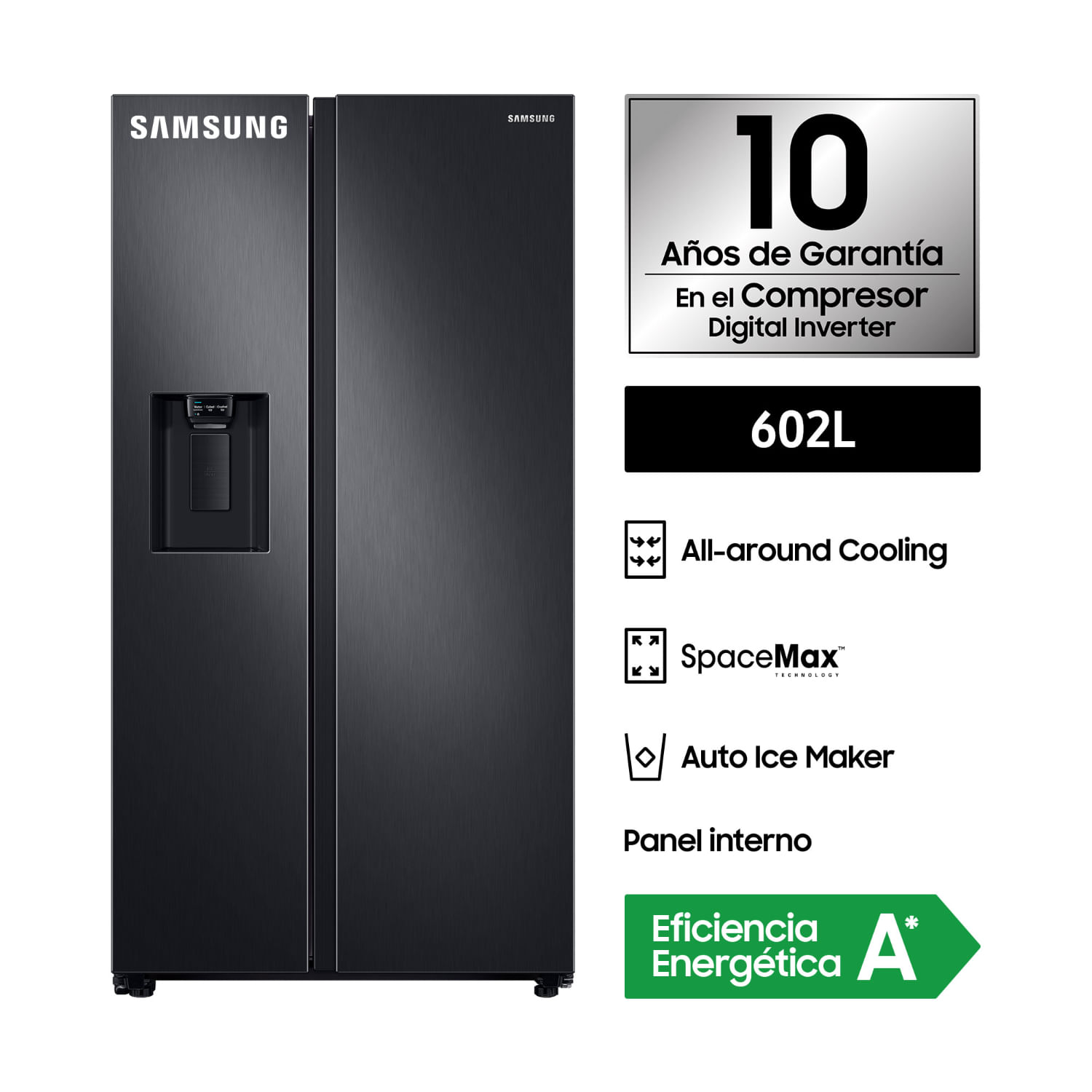 Refrigeradora Samsung No Frost 602 L RS60T5200B1/PE Negro