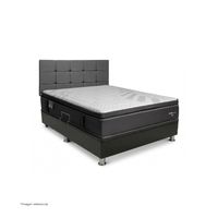 Dormitorio Praktibox Laqueado Cromopedic 1.5 Plazas Cuadros Gris Plata
