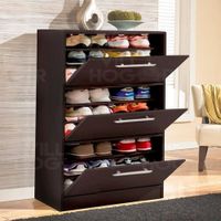 Zapatera cajonera small - Capacidad hasta 18 pares talla 37 - Wengue