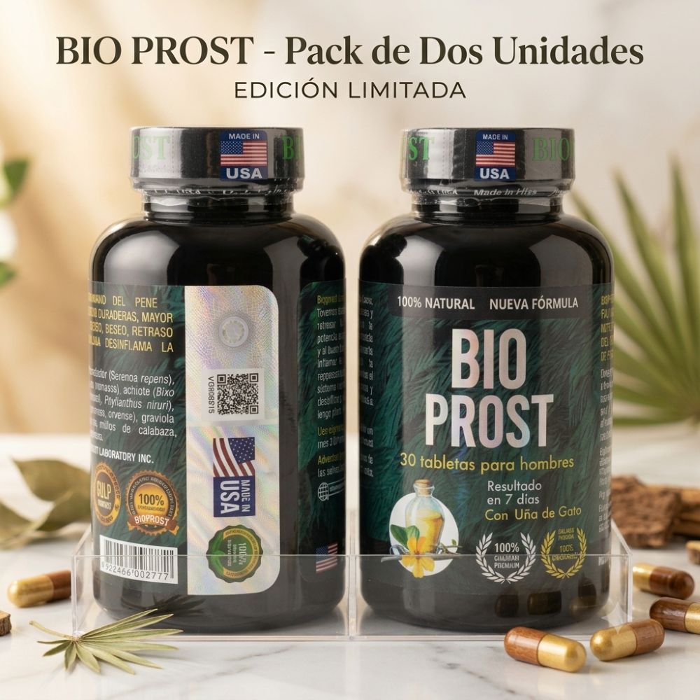 Pack x2 BioProst Americano Tratamiento Completo de 60 Tabletas para la Salud Masculina
