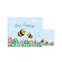 Set de tarjetas de saludo Ingenial Bee Happy x 4 juegos
