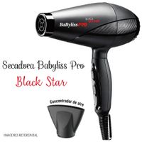 Secadora De Cabello Babyliss Pro B6200pe Black Star 2000w