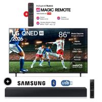 Televisor LG 86 QNED 4k Smart TV Thinq Ai 86QNED73ASA + Soundbar HW-B400