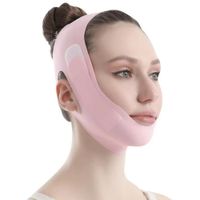Faja Facial Mentonera Ajuste Lateral control doble mentón papada Rosa