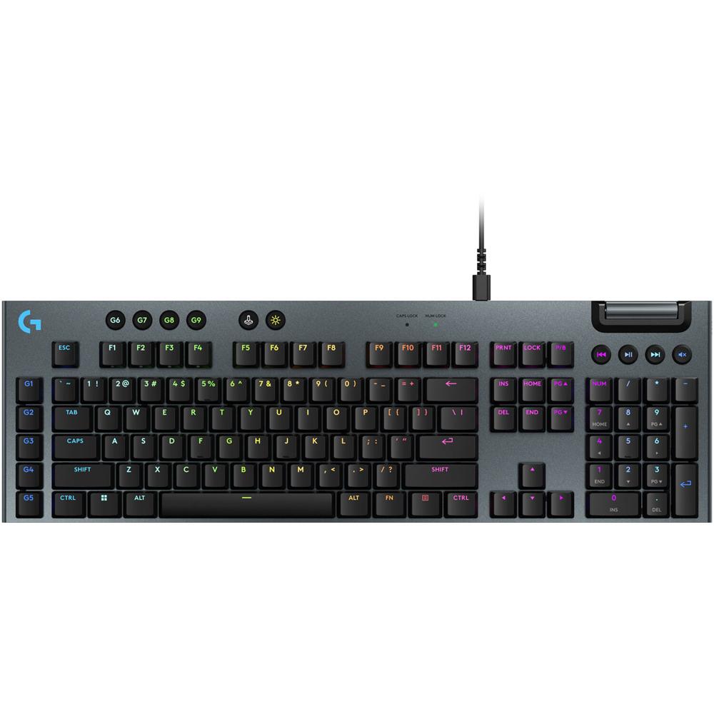 Logitech G915 X Teclado Mecánico RGB con Cable (GL Linear) - Teclas de perfil bajo, Ilumi