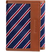Billetera TOMMY HILFIGER Triple Pliegue Tela - Marrón Rayas