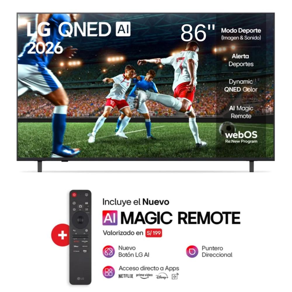 Televisor LG 86"" QNED 4k Smart TV Thinq Ai 86QNED73ASA - 2026