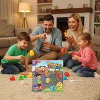 Juego didactico de equilibrio balanceo con huevo y cuchara