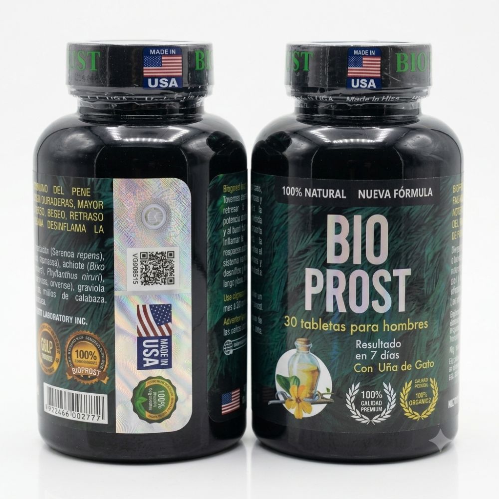 BioProst Original Americano Suplemento Natural para la Salud Masculina 30 Tabletas